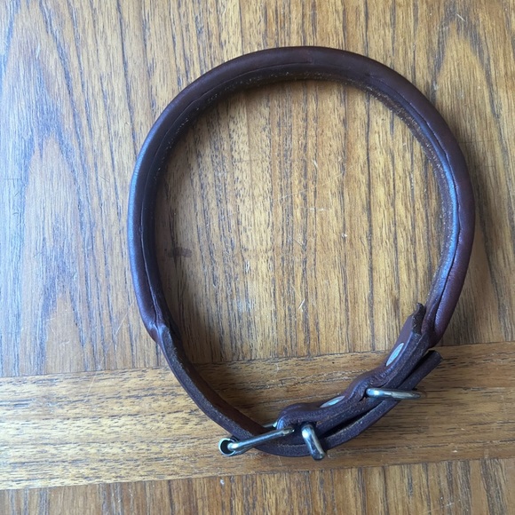 Rolled leather dog collar - Picture 2 of 3